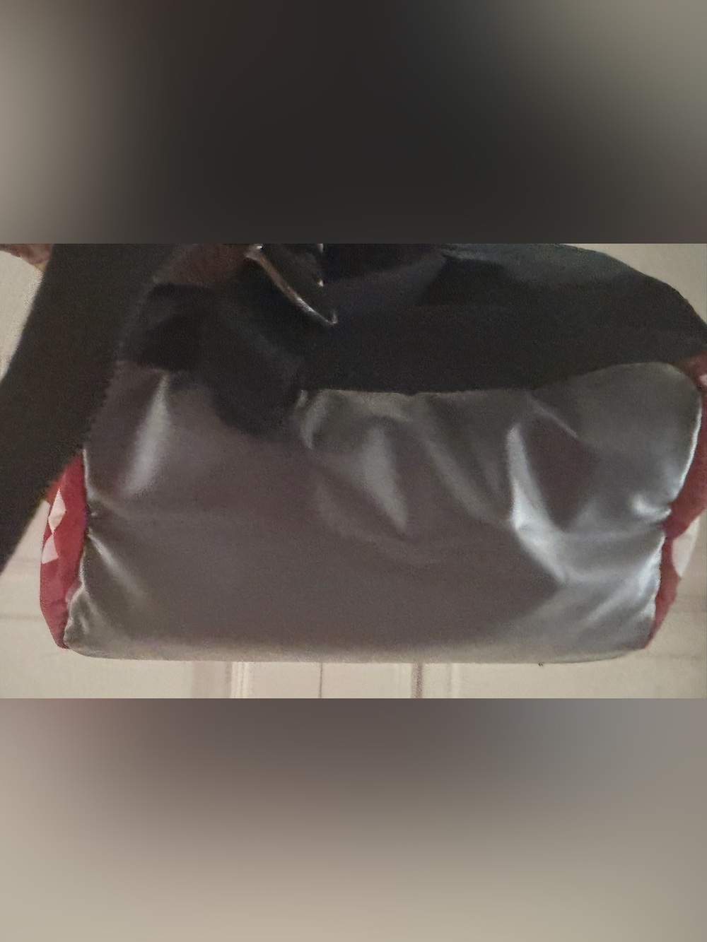 Lug Hopper Backpack in Crimson Dot Pattern with Black Accents - Picture 8 of 13
